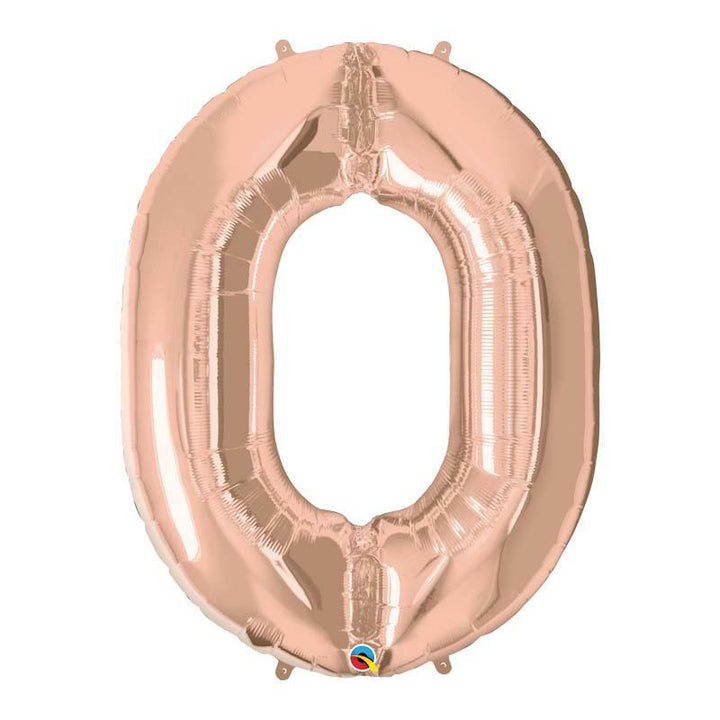 BALLON ALU CHIFFRE 0 ROSE GOLD 39" QUALATEX,Farfouil en fÃªte,Ballons