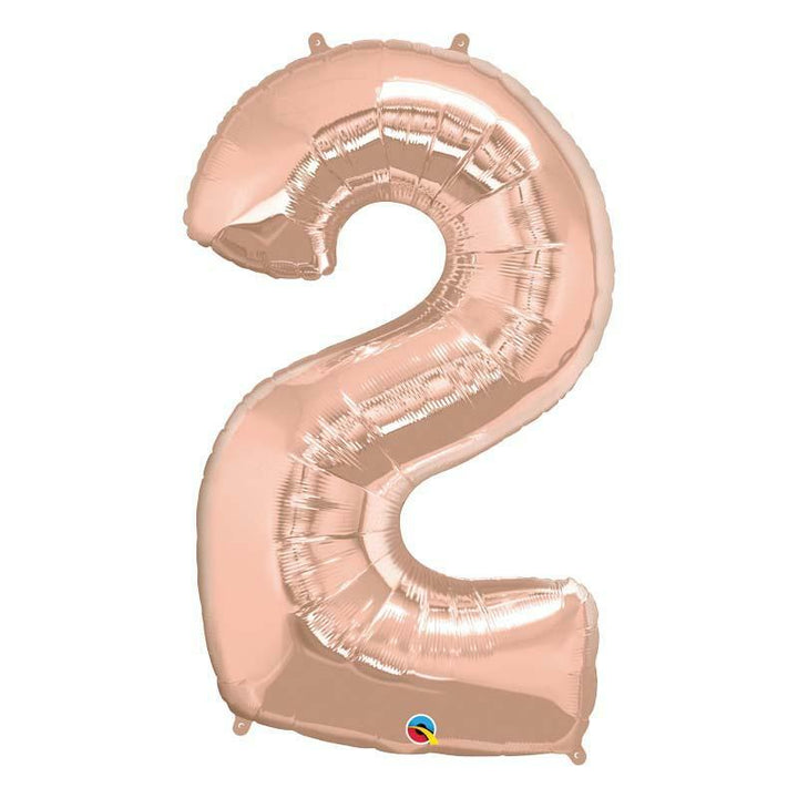 BALLON ALU CHIFFRE 2 ROSE GOLD 43" QUALATEX,Farfouil en fÃªte,Ballons