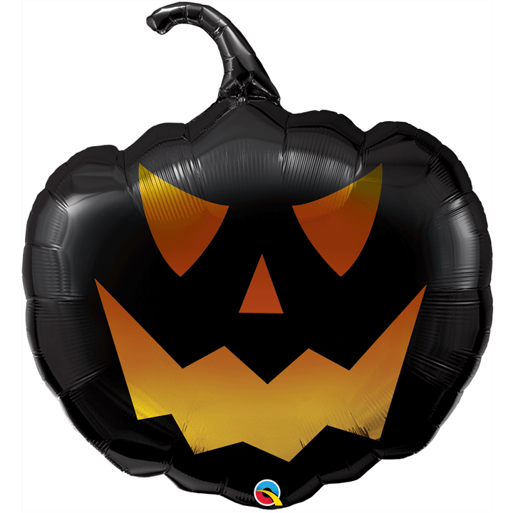 Ballon aluminium citrouille noire 89 cm 35" Qualatex®,Farfouil en fÃªte,Ballons