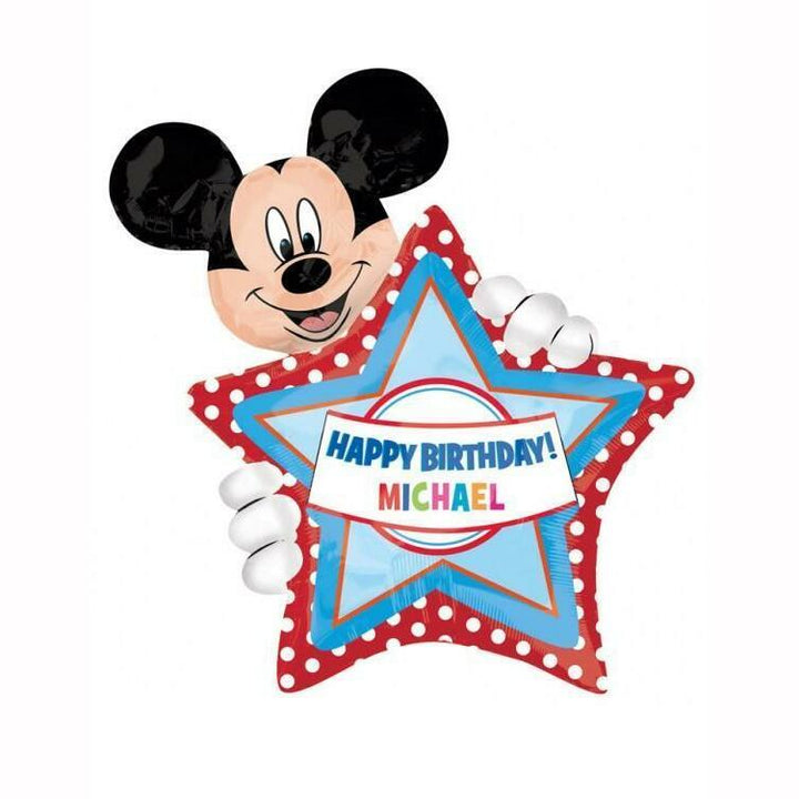 BALLON ALUMINIUM PERSONNALISABLE HAPPY BIRTHDAY MICKEY™ 60 X 76 CM,Farfouil en fÃªte,Ballons