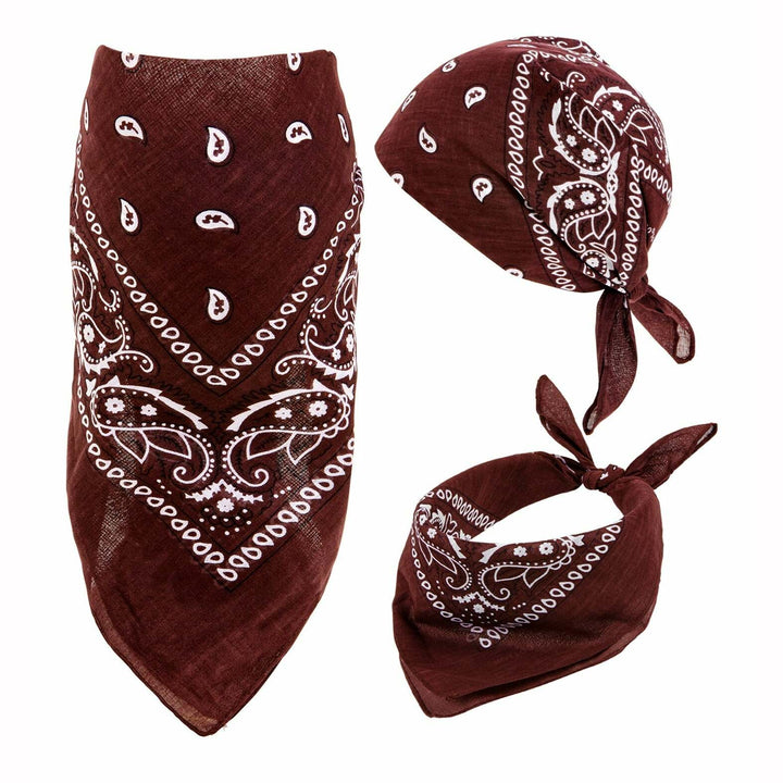 Bandana western marron 55 x 55 cm,Farfouil en fÃªte,Cravates, Noeuds papillons