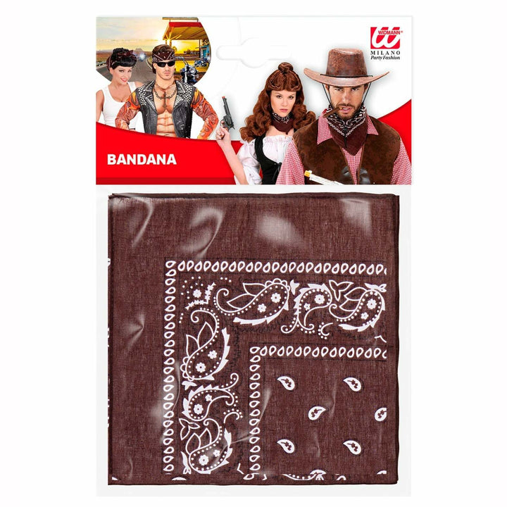 Bandana western marron 55 x 55 cm,Farfouil en fÃªte,Cravates, Noeuds papillons