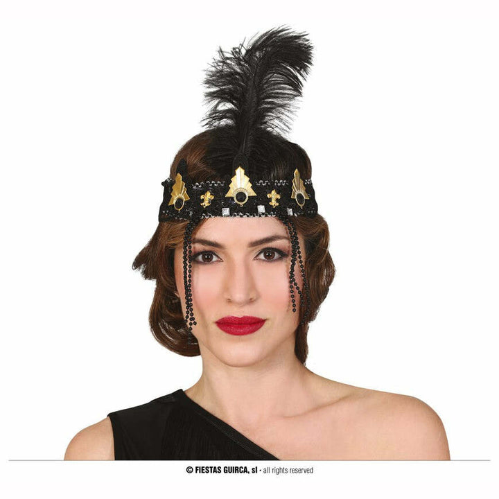 Bandeau charleston Gatsby noir et or,Farfouil en fÃªte,Chapeaux