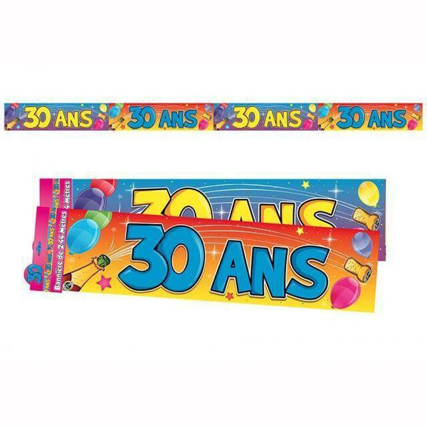 BANNIERE 30 ANS,Farfouil en fÃªte,Guirlandes, fanions et bannières