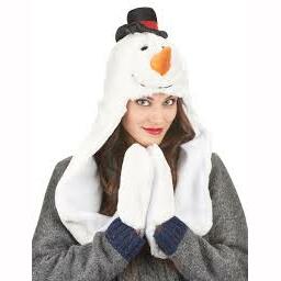 BONNET AVEC ECHARPE BONHOMME DE NEIGE ADULTE NOËL,Farfouil en fÃªte,Chapeaux