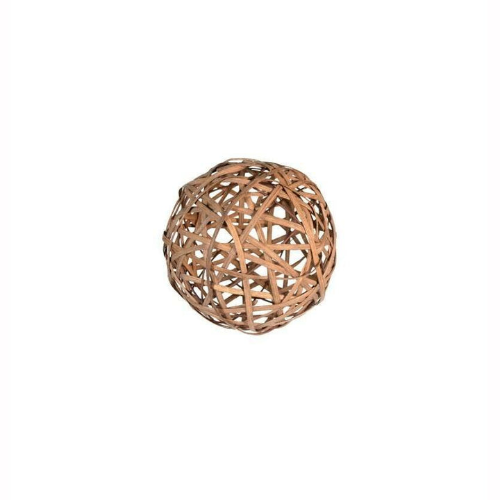 BOULE ROTIN FIBRE LARGE BRUN FONCE DIA 20CM,Farfouil en fÃªte,A definir