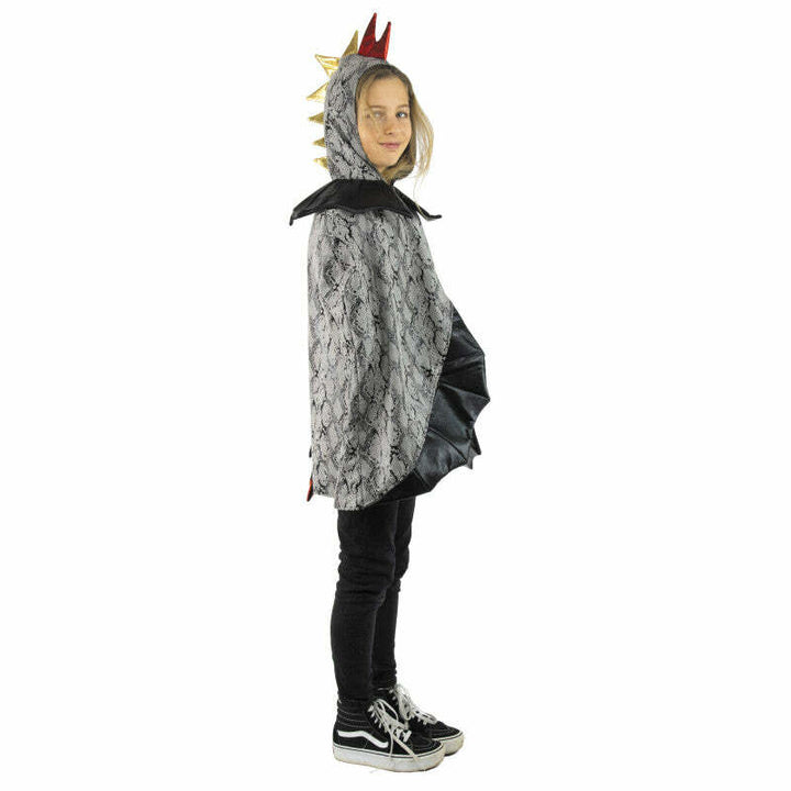 Cape enfant luxe à capuche dragon gris,Farfouil en fÃªte,Cape