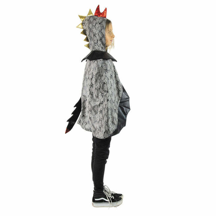 Cape enfant luxe à capuche dragon gris,Farfouil en fÃªte,Cape