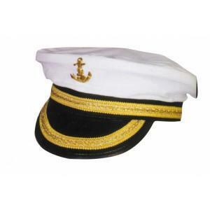 Casquette blanche de capitaine avec ancre,Farfouil en fÃªte,Chapeaux