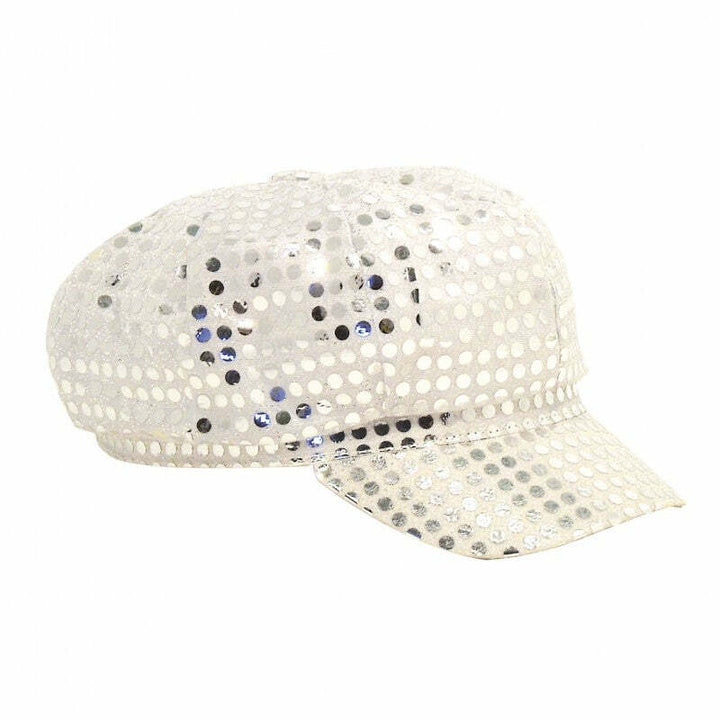 Casquette gavroche disco à paillettes - Argent,Farfouil en fÃªte,Chapeaux