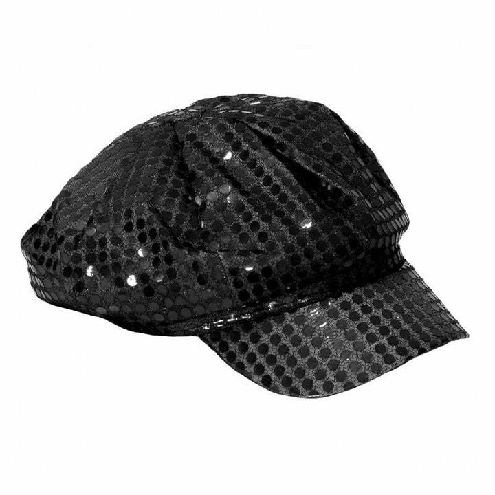 Casquette gavroche disco à paillettes - Noir,Farfouil en fÃªte,Chapeaux