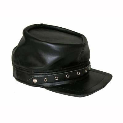 Casquette punk en simili-cuir noir avec oeillets,Farfouil en fÃªte,Chapeaux