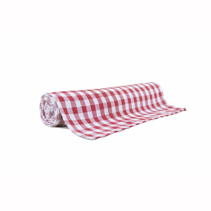 Chemin de table en tissu vichy rouge et blanc 300 x 30 cm,Farfouil en fÃªte,Chemins et sets de table