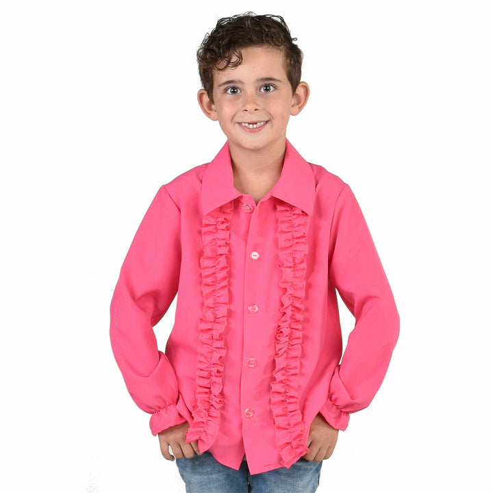 Chemise disco enfant avec ruches - Rose,128/140 cm,Farfouil en fÃªte,Déguisements