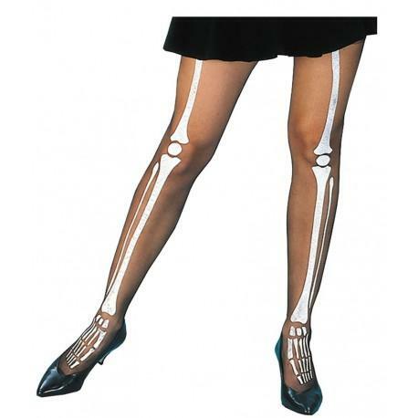 Collants adultes squelette blanc,Farfouil en fÃªte,Collants, bas, chaussettes, guêtres