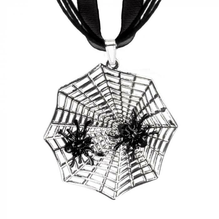 Collier en métal arachnée,Farfouil en fÃªte,Bijoux