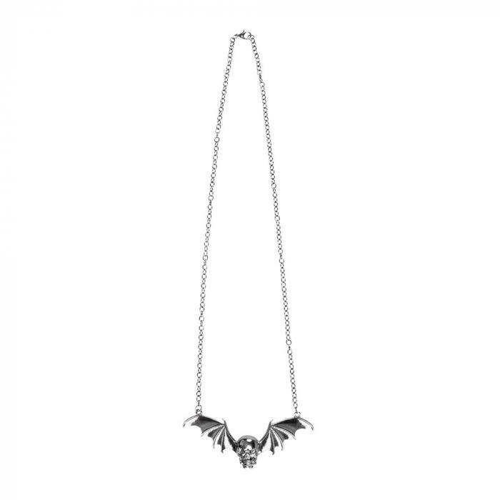 Collier en métal crâne et ailes de chauve-souris,Farfouil en fÃªte,Bijoux