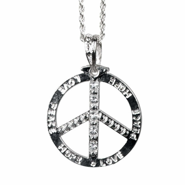 Collier pendentif avec gravure "Peace and love",Farfouil en fÃªte,Bijoux