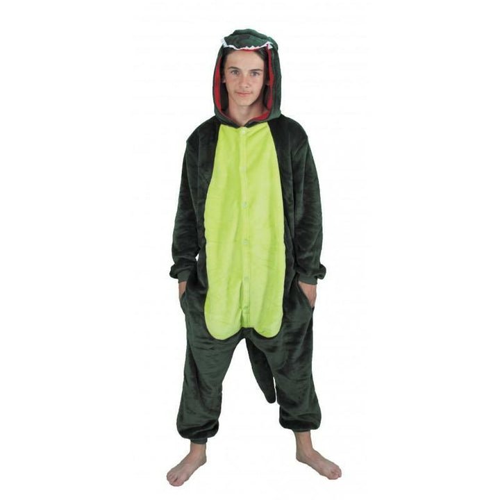 Costume kigurumi enfant dinosaure vert,11/14 ans,Farfouil en fÃªte,Déguisements