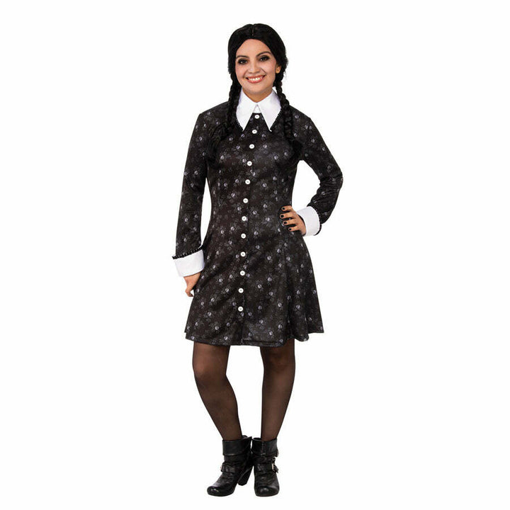 Déguisement adulte classique Mercredi Addams™ Film femme,XS,Farfouil en fÃªte,Déguisements