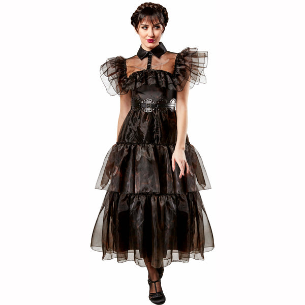 Déguisement luxe adulte Robe de bal Mercredi Addams™ femme,Déguisements,Farfouil_en_fete