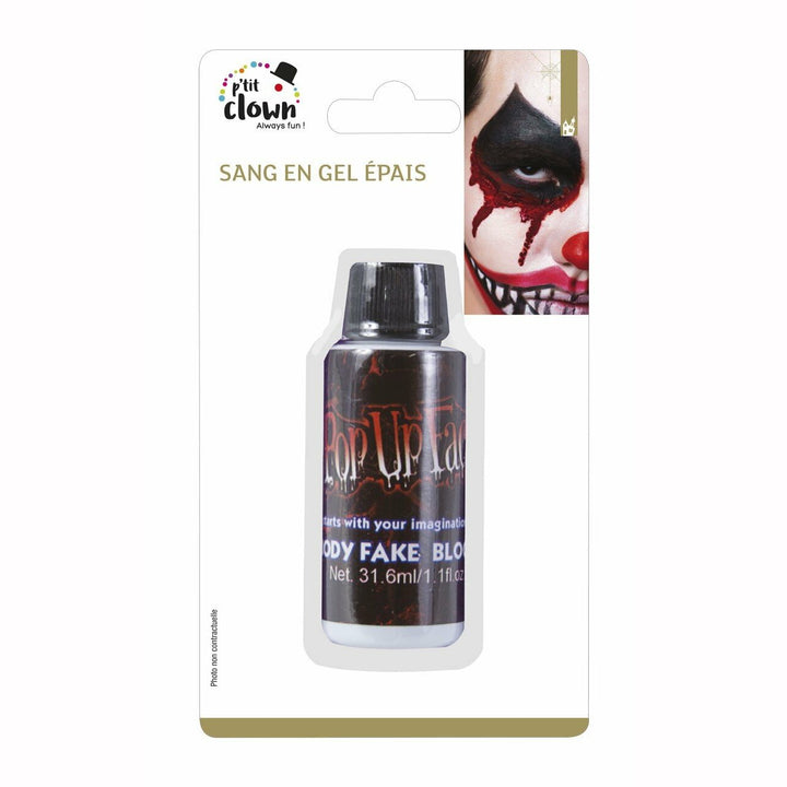 Flacon de faux sang en gel épais 31.6ml,Farfouil en fÃªte,Effets spéciaux pour déguisements