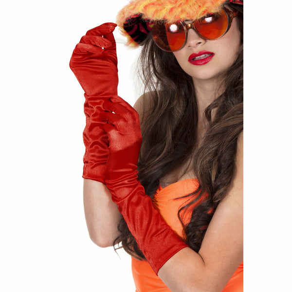 GANTS DE GALA SATIN ROUGE,Farfouil en fÃªte,Gants