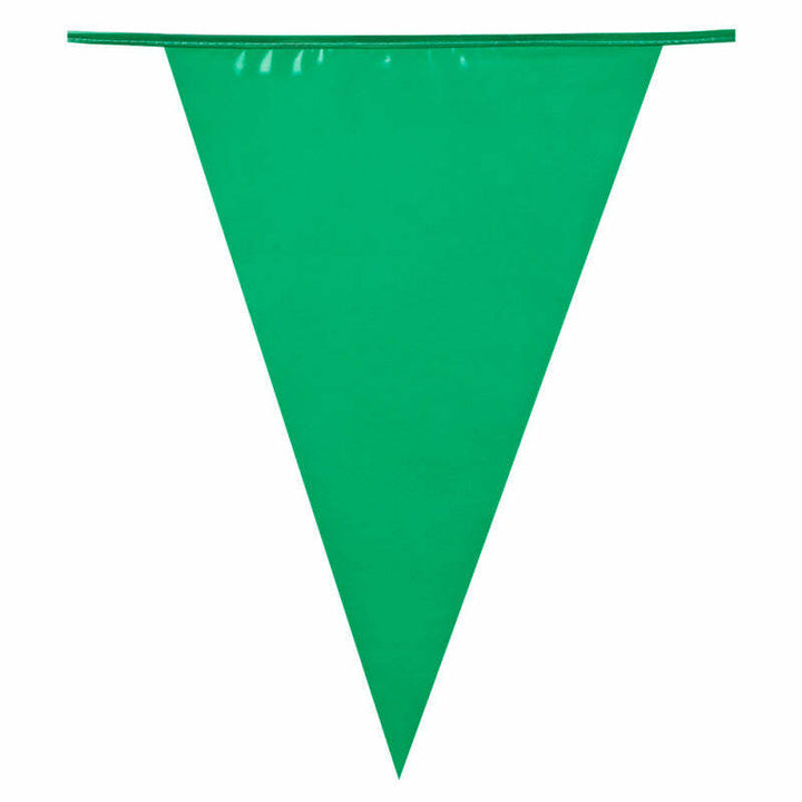 Guirlande 10 mètres 18 fanions vert 45 X 30 cm,Farfouil en fÃªte,