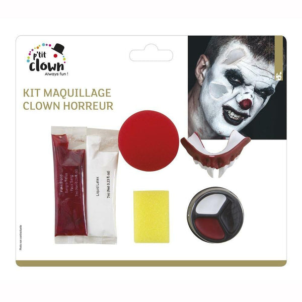 KIT DE MAQUILLAGE CLOWN D'HORREUR,Farfouil en fÃªte,Maquillage de scène