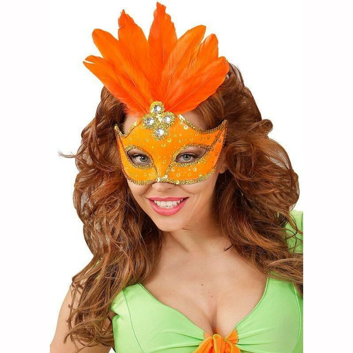 LOUP RIO ORANGE AVEC PLUMES FEMME,Farfouil en fÃªte,A definir