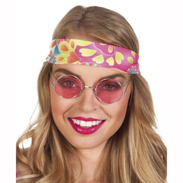 LUNETTES HIPPIES ROSE UV PROTECTION,Farfouil en fÃªte,Lunettes