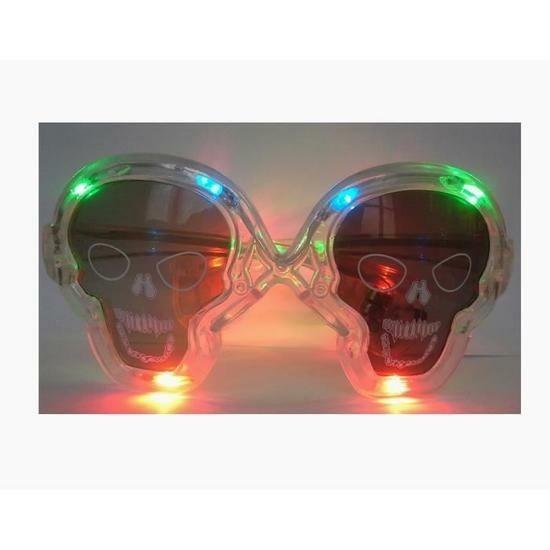 LUNETTES LUMINEUSES SKULL SQUELETTE,Farfouil en fÃªte,Articles lumineux, bracelets, colliers, bagues