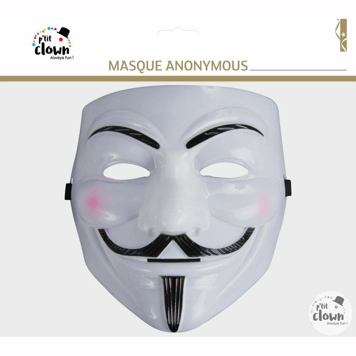 Masque Anonymous blanc,Farfouil en fÃªte,Masques