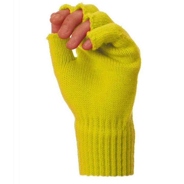 Mitaines courtes tricot - Jaune fluo,Farfouil en fÃªte,Gants