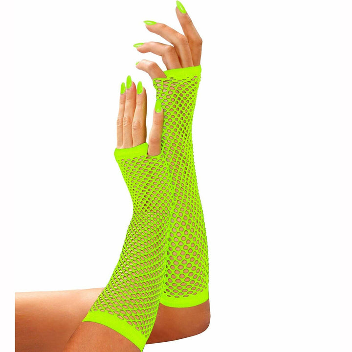 Mitaines longues fluo 1er prix - Vert,Farfouil en fÃªte,Gants