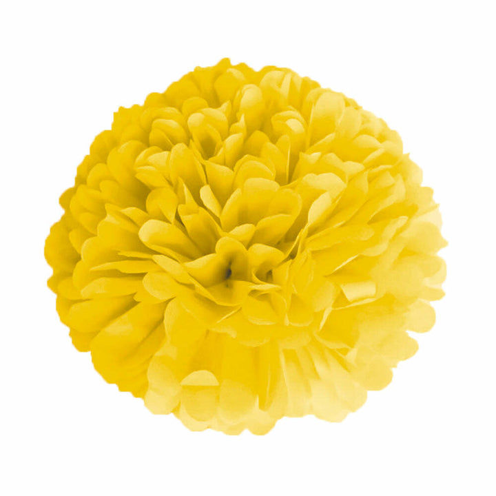 Pompom satin jaune 40 cm,Farfouil en fÃªte,Pompons, suspensions