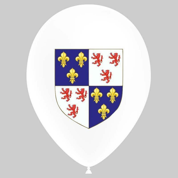 SACHET DE 25 BALLONS DE 28 CM 11" BLANC BLASON PICARDIE BALLOONIA®,Farfouil en fÃªte,Ballons