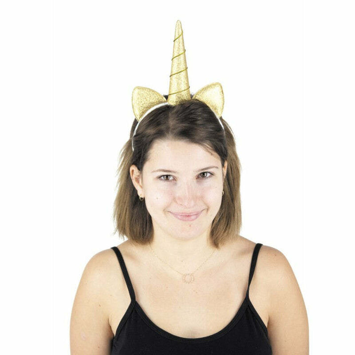 Serre-tête licorne dorée à paillettes,Farfouil en fÃªte,Chapeaux