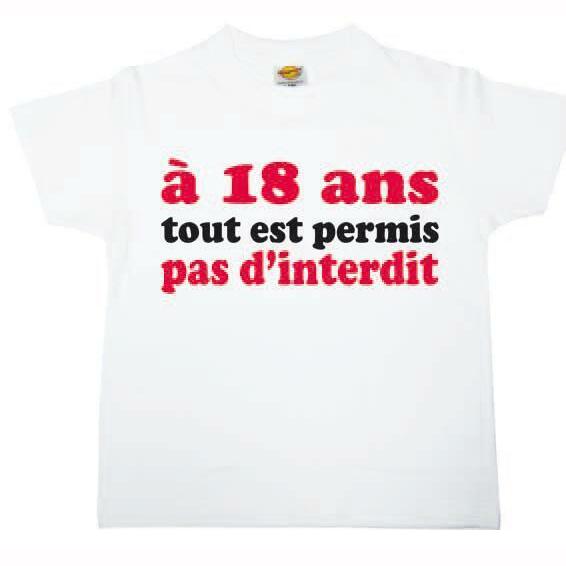 T-SHIRT NEW AGE H 18 ANS,Farfouil en fÃªte,Cadeaux anniversaires festifs et rigolos