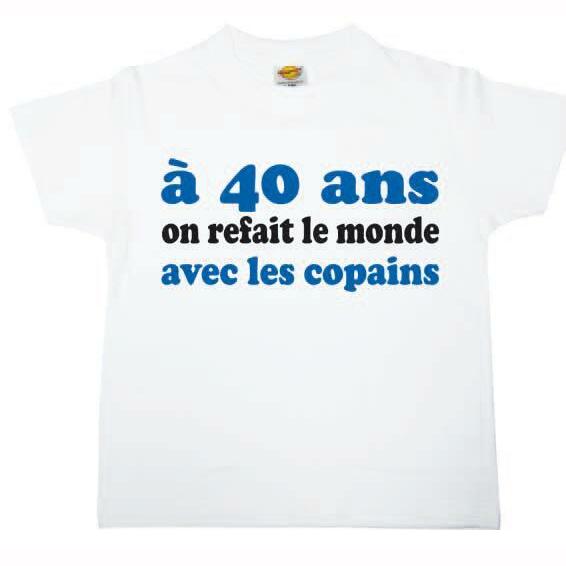 T-SHIRT NEW AGE H 40 ANS,Farfouil en fÃªte,Cadeaux anniversaires festifs et rigolos