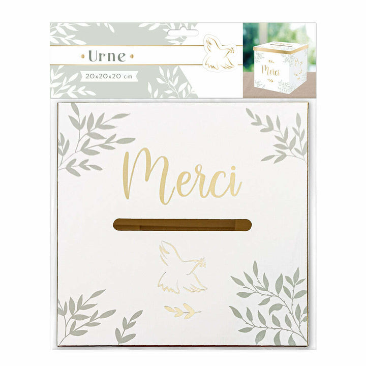 Urne en carton colombe "Merci",Farfouil en fÃªte,Urnes, tirelires, livres d'or