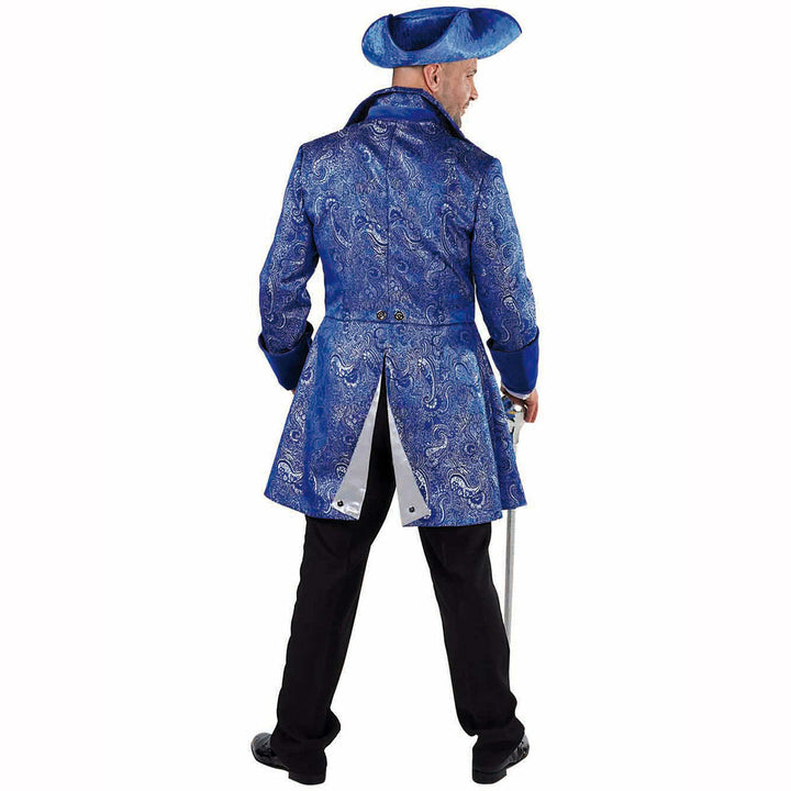 Veste Premium adulte marquis baroque avec gilet brodé or homme,XS / Bleu,Farfouil en fÃªte,Déguisements