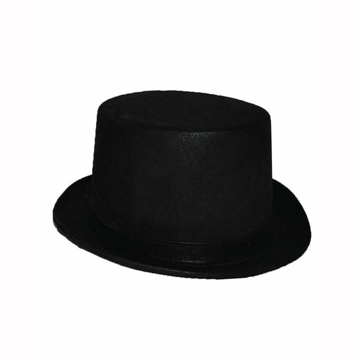 Chapeau  haut de forme look cuir noir ou marron adulte,Noir,Farfouil en fÃªte,Chapeaux