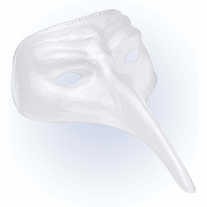 Masque vénitien blanc à peindre avec nez,Farfouil en fÃªte,Masques