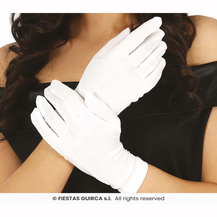 Paire de gants blancs adultes 1er prix,Gants,Farfouil_en_fete